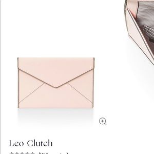 Rebecca Minkoff Leo clutch in soft blush